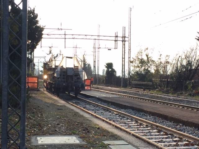 Lavori in corso alla stazione di Maccagno