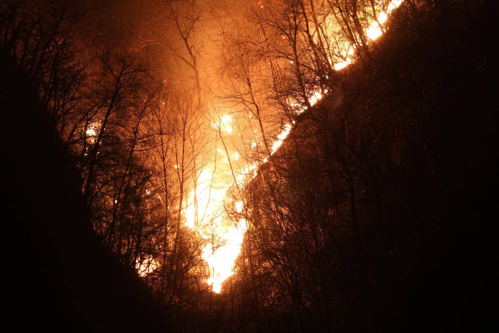 Ghirla: incendio sul monte Mondonico - Foto di Luca Leone