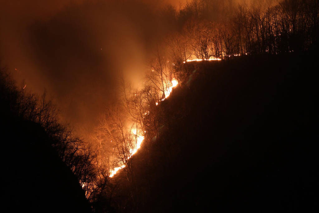 Ghirla: incendio sul monte Mondonico - Foto di Luca Leone