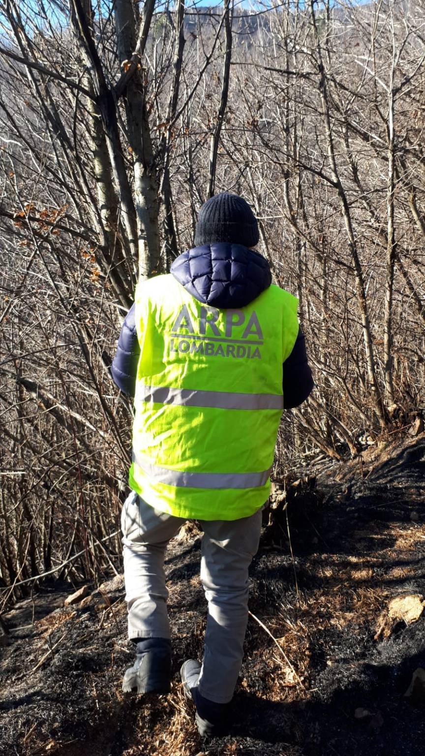 Incendio Monte Martica martedì 8 gennaio