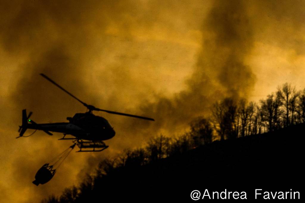 Incendio sulla Martica, foto di Andrea Favarin 