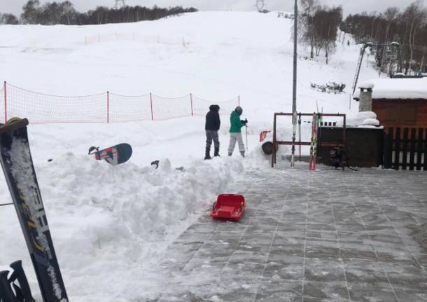 Si scia alla Forcora innevata