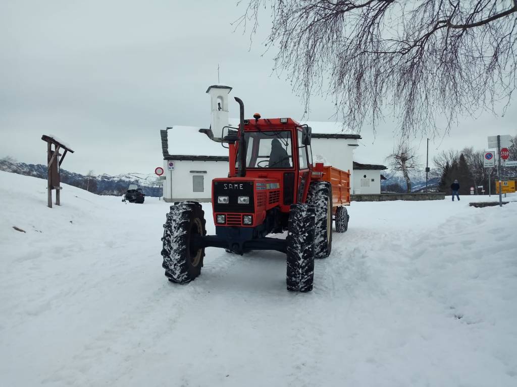 Forcora, la neve del “parcheggione” posata sulle piste