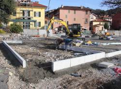 Lavori alla piazza di Caldè - febbraio 2019