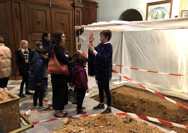 Scavi archeologici nella chiesa di Abbiate