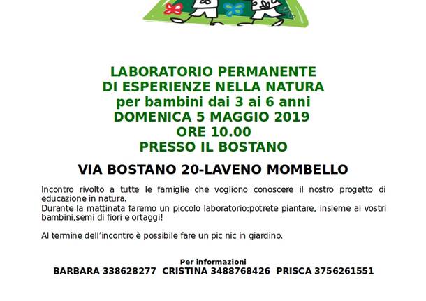 LA TANA PIRIPU\'. LABORATORIO PERMANENTE DI ESPERIENZE NELLA NATURA PER BAMBINI DAI 3 AI 6 ANNI.