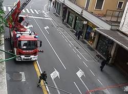 Incendio tetto in via Piave a Varese