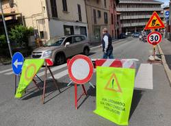 Cantieri stradali in via Leonardo da Vinci