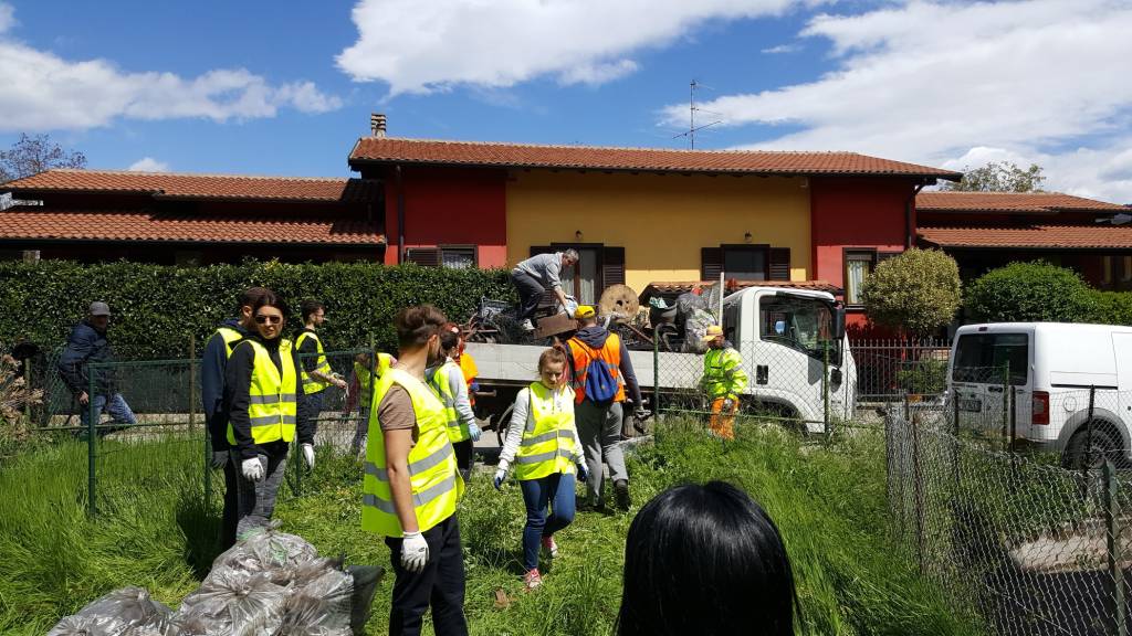 I volontari puliscono i boschi di Besozzo 