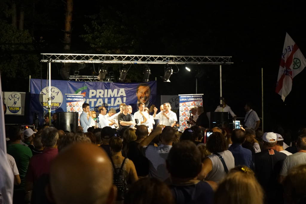 Salvini alla Festa della Lega di Golasecca