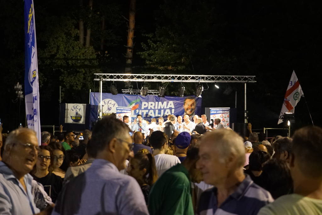 Salvini alla Festa della Lega di Golasecca