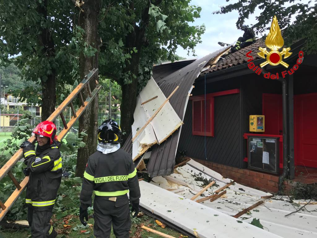 Maltempo nel Luinese, l\'intervento dei vigili del fuoco