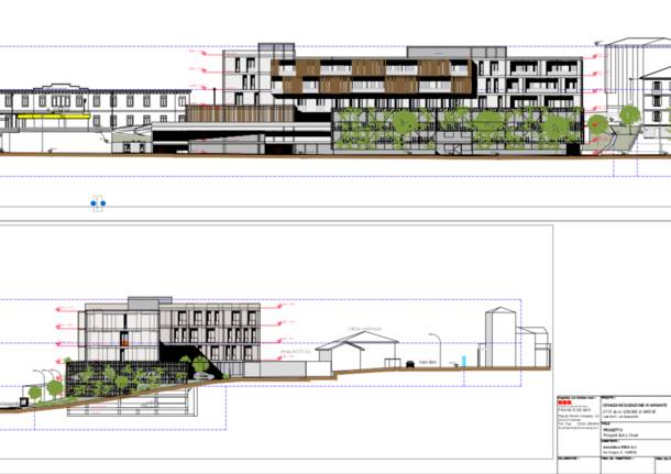 Una Rsa e un parcheggio multipiano davanti alla vecchia entrata dell'ospedale di Circolo