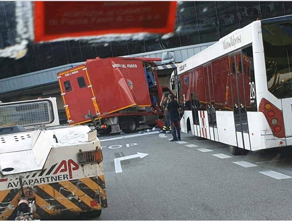 Incidente vigili del fuoco a Malpensa