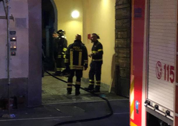 Incendio ad una mansarda in Piazza Garibaldi 