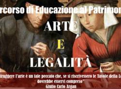 locandina incontri su legalità e arte