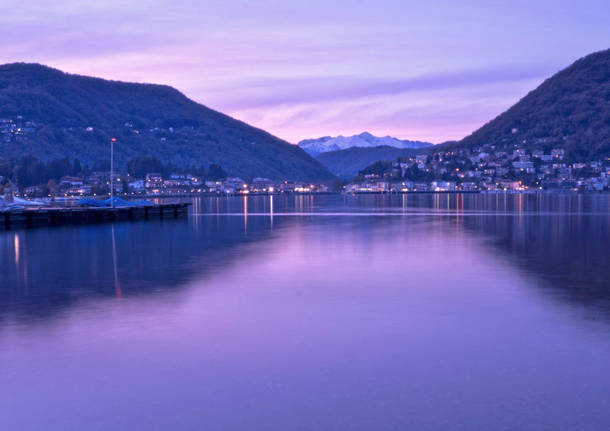 Sera d\'autunno a Lavena Ponte Tresa