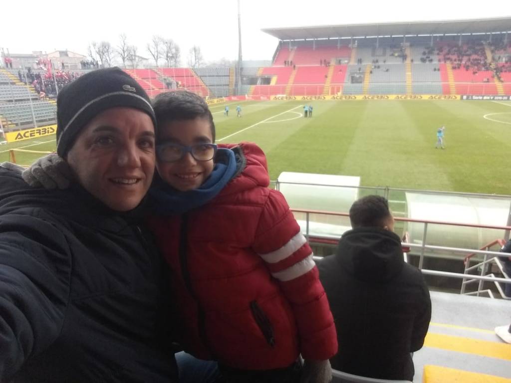 Un pomeriggio allo stadio: il regalo di Filippo Sgarbi al piccolo Lorenzo