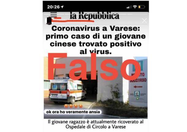 Le fake news a Varese sul coronavirus