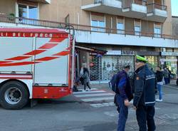 Incendio palazzina Solbiate Arno