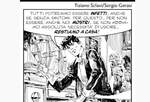 Tiziano Scalvi e Dylan Dog contro il Coronavirus 