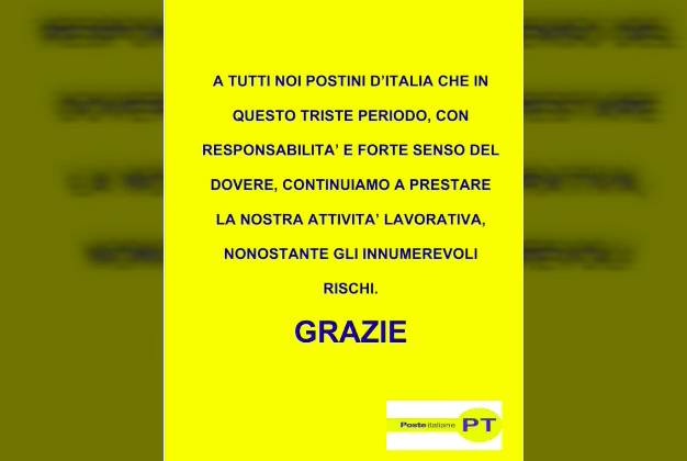 Saronno, portalettere e staff del Centro Distribuzione di Poste Italiane: "Andrà tutto bene!"