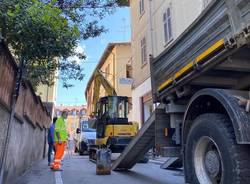 lavori in via amendola per marciapiedi