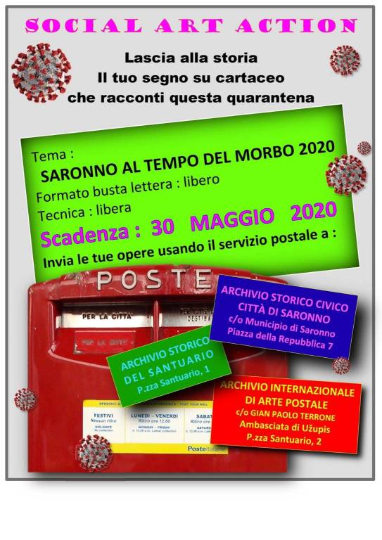 Mail art per raccontare la quarantena vissuta a Saronno