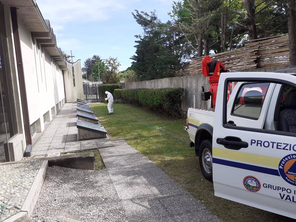 Protezione Civile Valtinella, sanificate le strade di Casciago, Comerio, Luvinate e Barasso