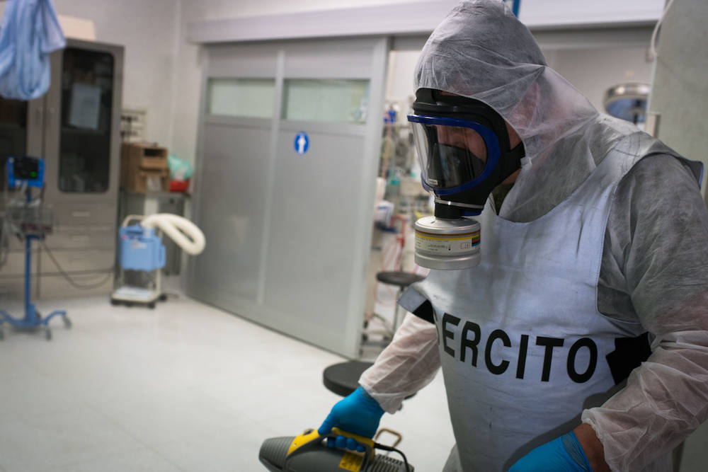 sanificazione coronavirus ospedale busto militari