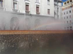 La fontana in piazza Monte Grappa 