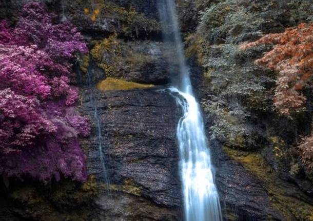 I colori dell’autunno alle cascate di Ferrera