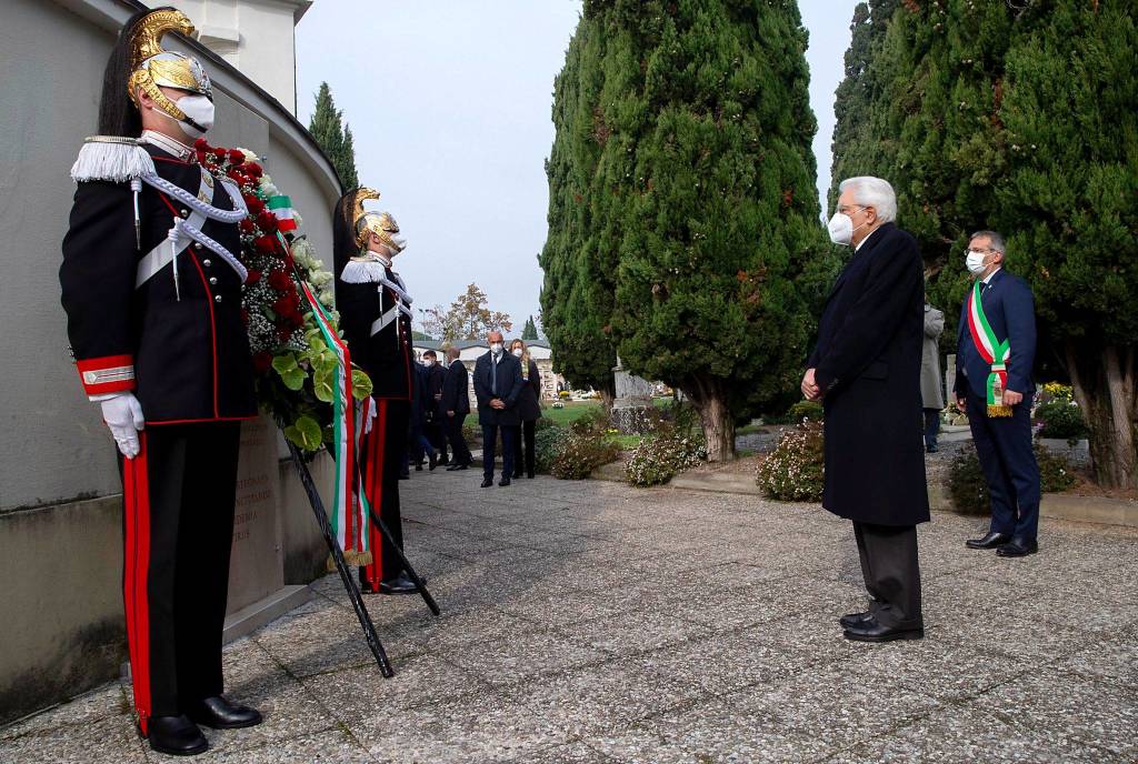 Mattarella al cimitero di Castegnato