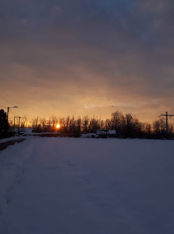 La neve e il tramonto
