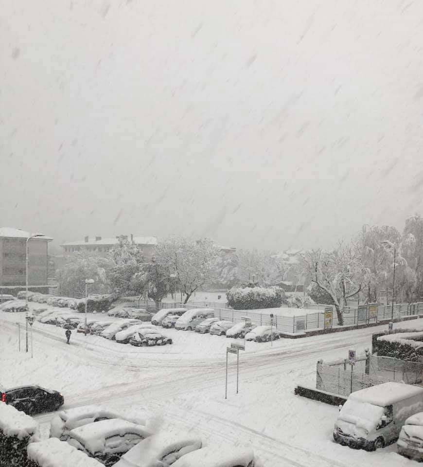 La neve imbianca i Comuni del Saronnese