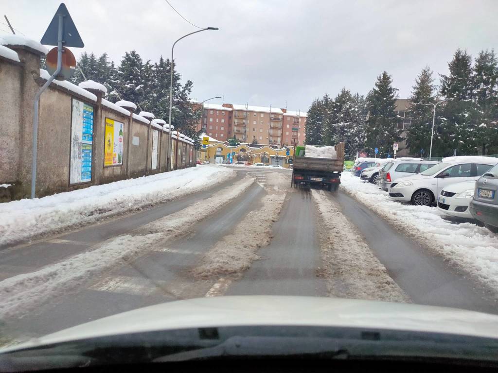 Neve e viabilità, la situazione a Saronno