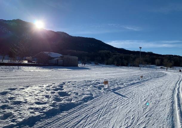 La pista di fondo di Brinzio diventa azzurra