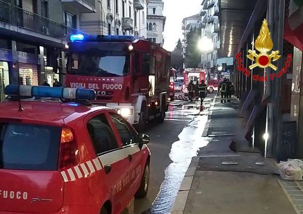 Incendio in centro a Varese