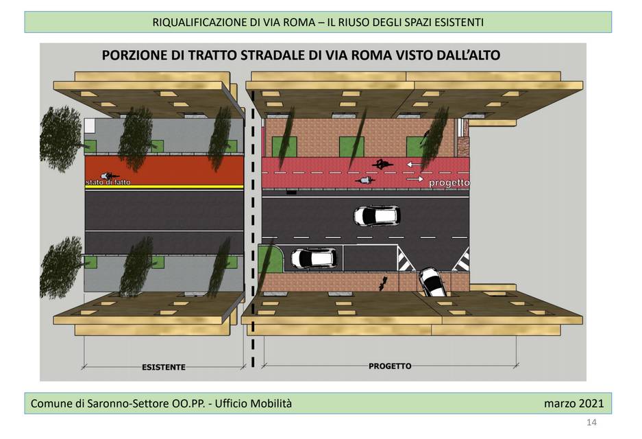 Saronno, la riqualificazione di via Roma