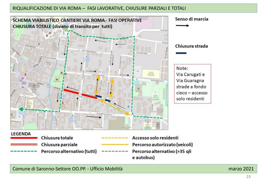 Saronno, la riqualificazione di via Roma