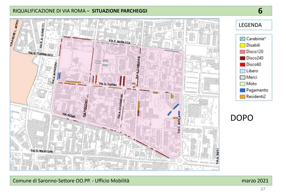 Saronno, la riqualificazione di via Roma