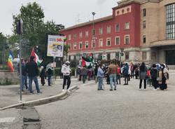 Il presidio per la Palestina in piazza Libertà