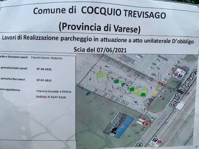 Il nuovo parcheggio di Cocquio Trevisago