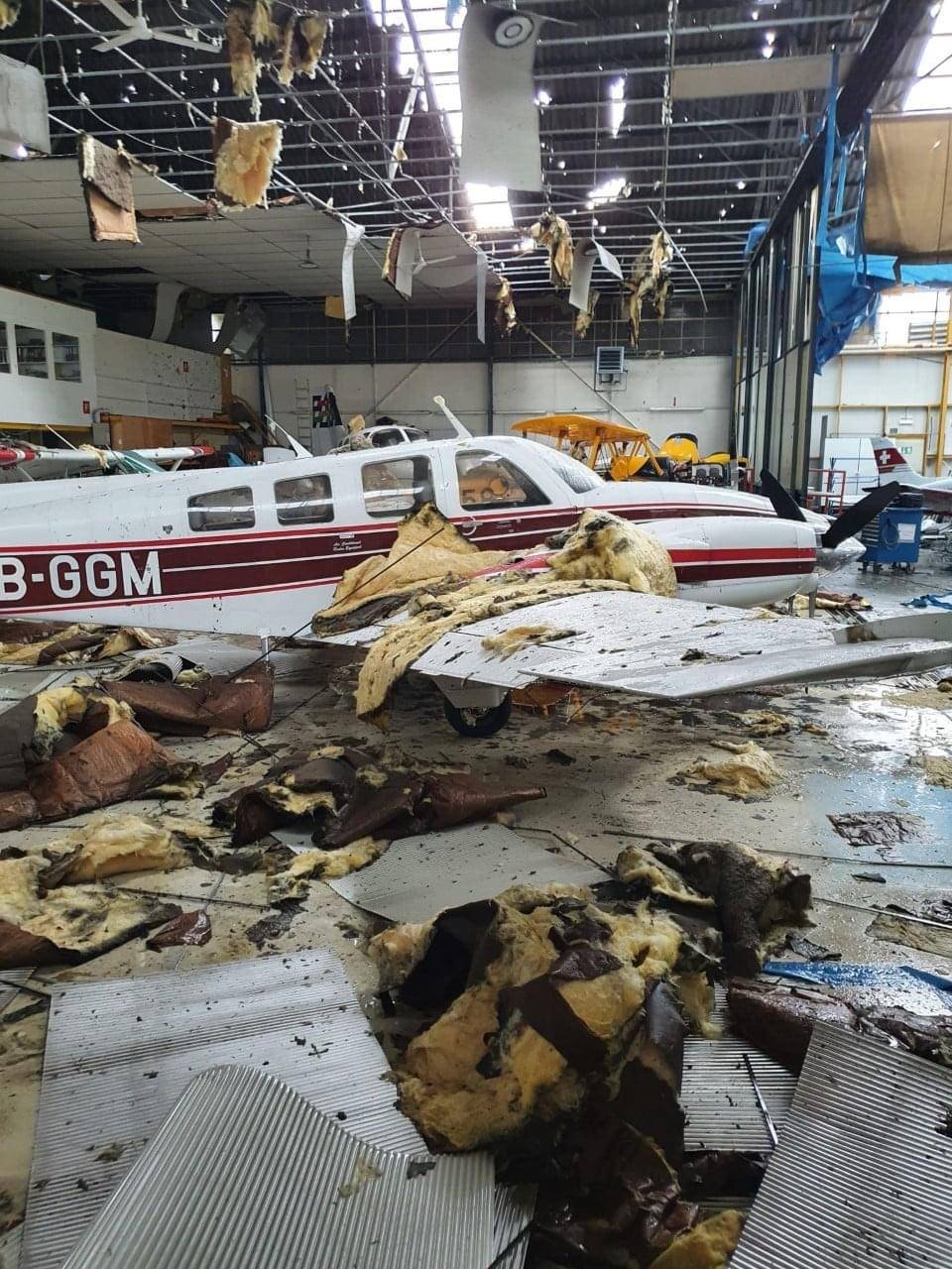 L’aeroporto di Magadino Locarno devastato dal maltempo