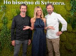 Michelle Hunziker e gli chef Cracco e Caminada per Svizzera Turismo 