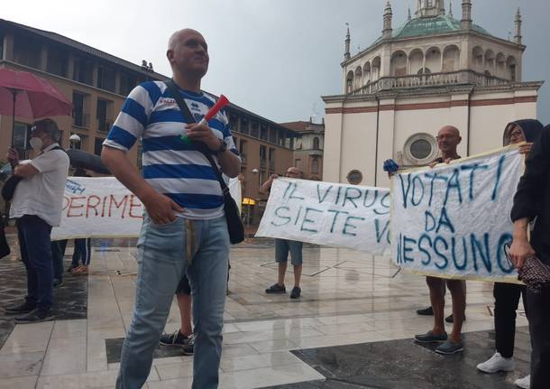 protesta No Vax  Varese Busto