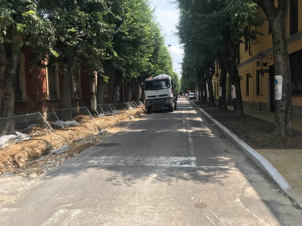 Saronno: verso le ultime settimane di lavori di riqualificazione di via Roma
