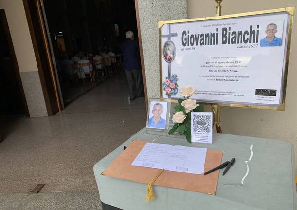 funerale giovanni bianchi chiesa parrocchiale solbiate olona