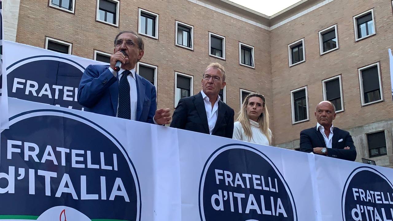 Ignazio La Russa e Daniela Santanchè a Varese 