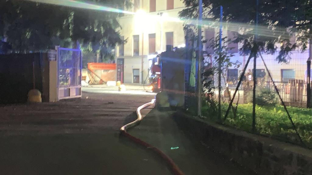 Incendio nella notte di Gallarate